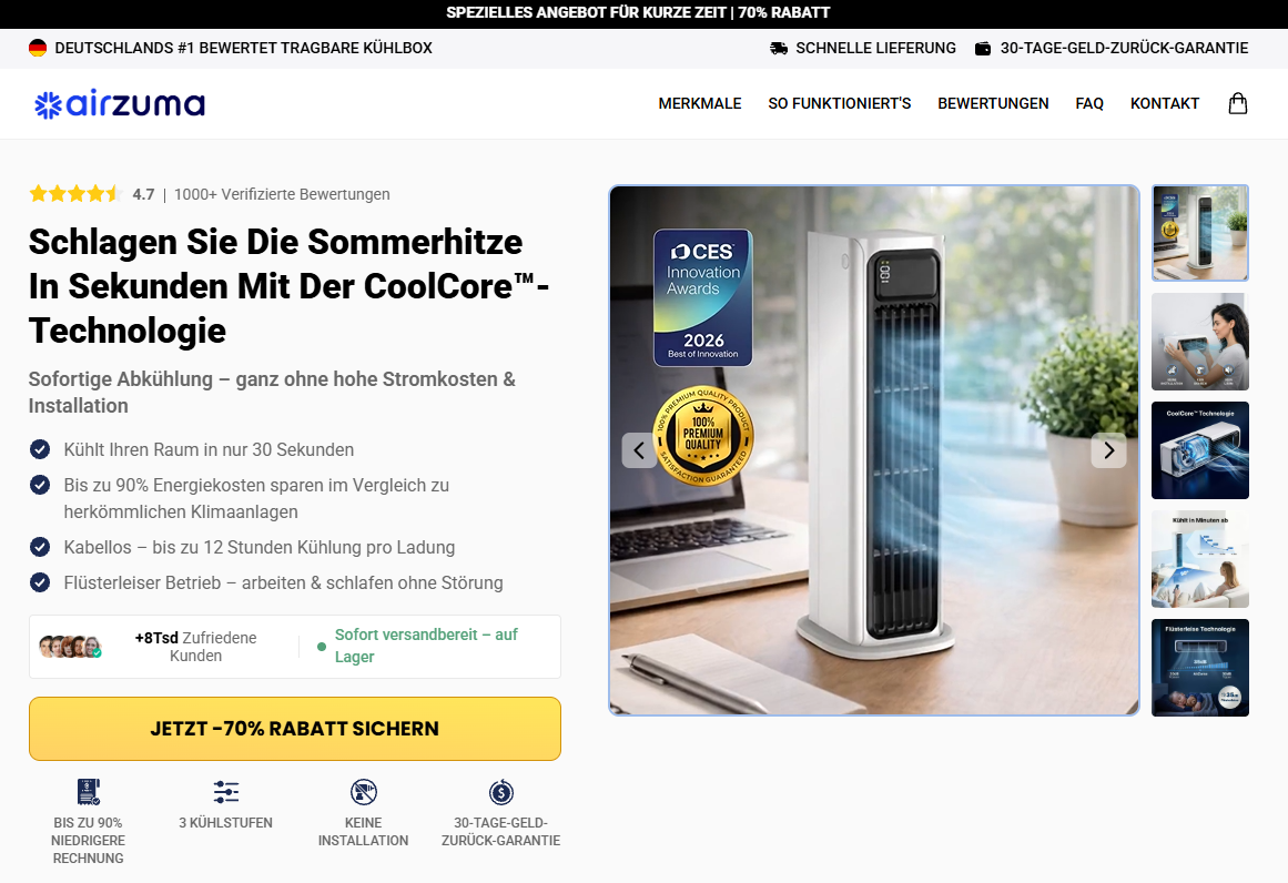 AirZuma tragbarer Luftkühler