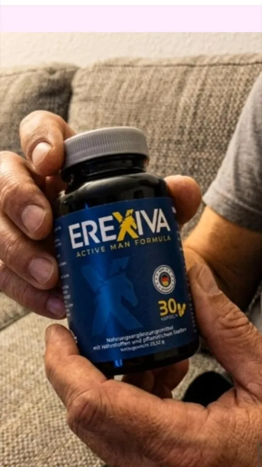 Erexiva Nahrungsergänzungsmittel in der Hand